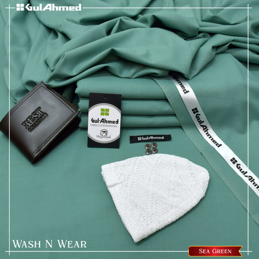 Gorgeous Ramadan Bundle Gul Ahmad Wash Wear Sea Green