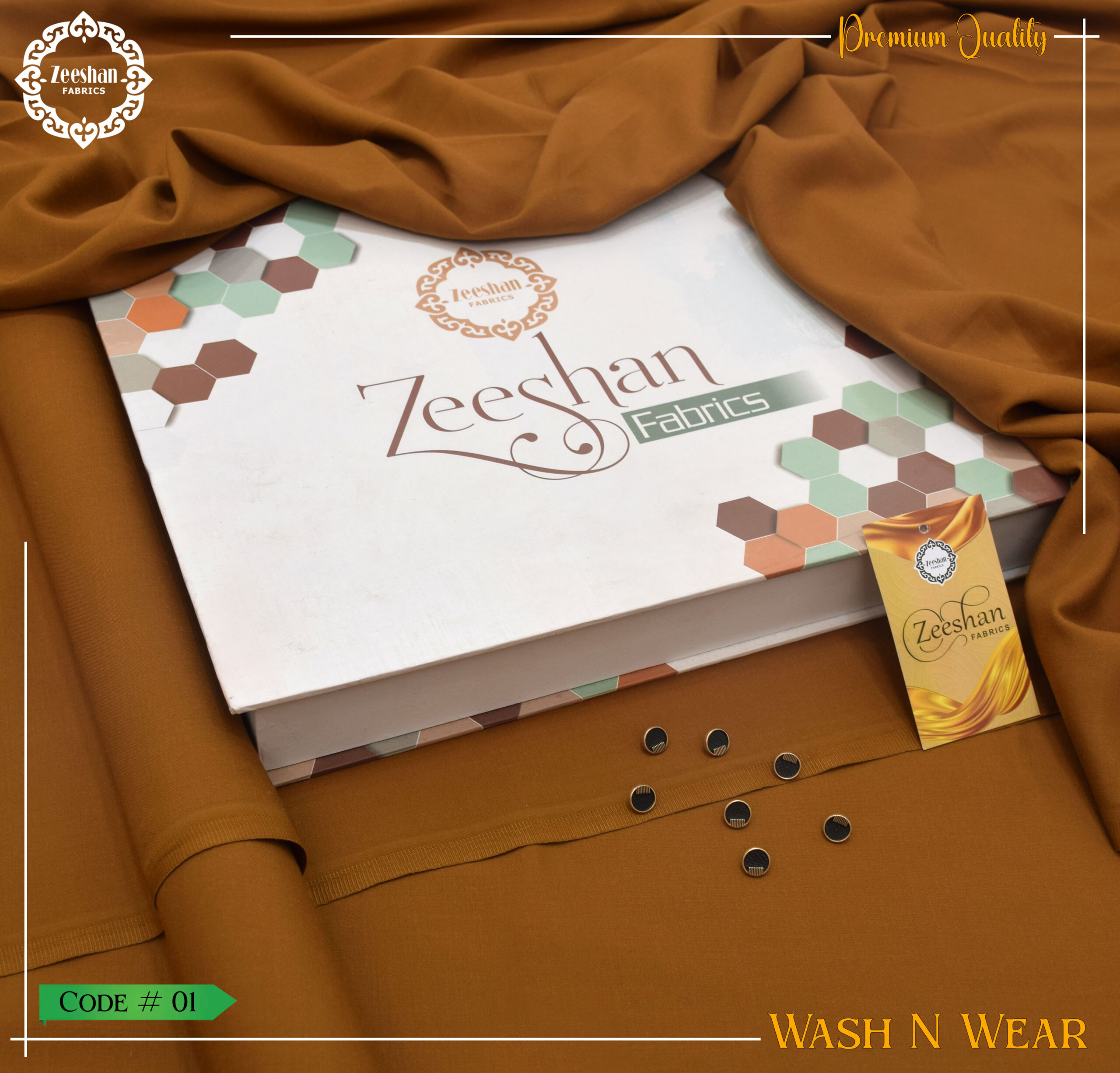 Men's Unstitched Summer Collection zeeshan fabrics (1) Galaxy Wash Wear | Mid Season - Image 1