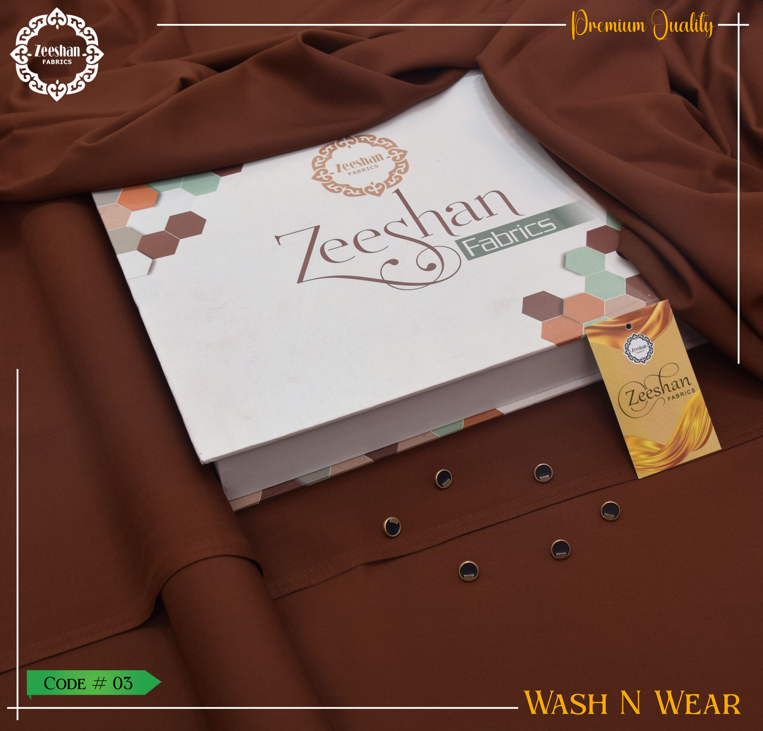 Men's Unstitched Summer Collection zeeshan fabrics (3) Galaxy Wash Wear | Mid Season - Image 1