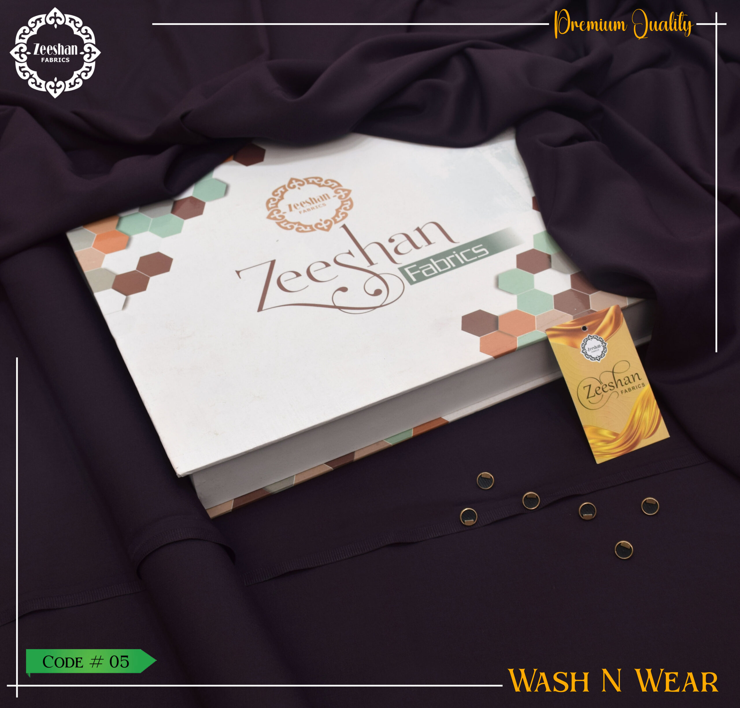 Men's Unstitched Summer Collection zeeshan fabrics (5) Galaxy Wash Wear | Mid Season - Image 1