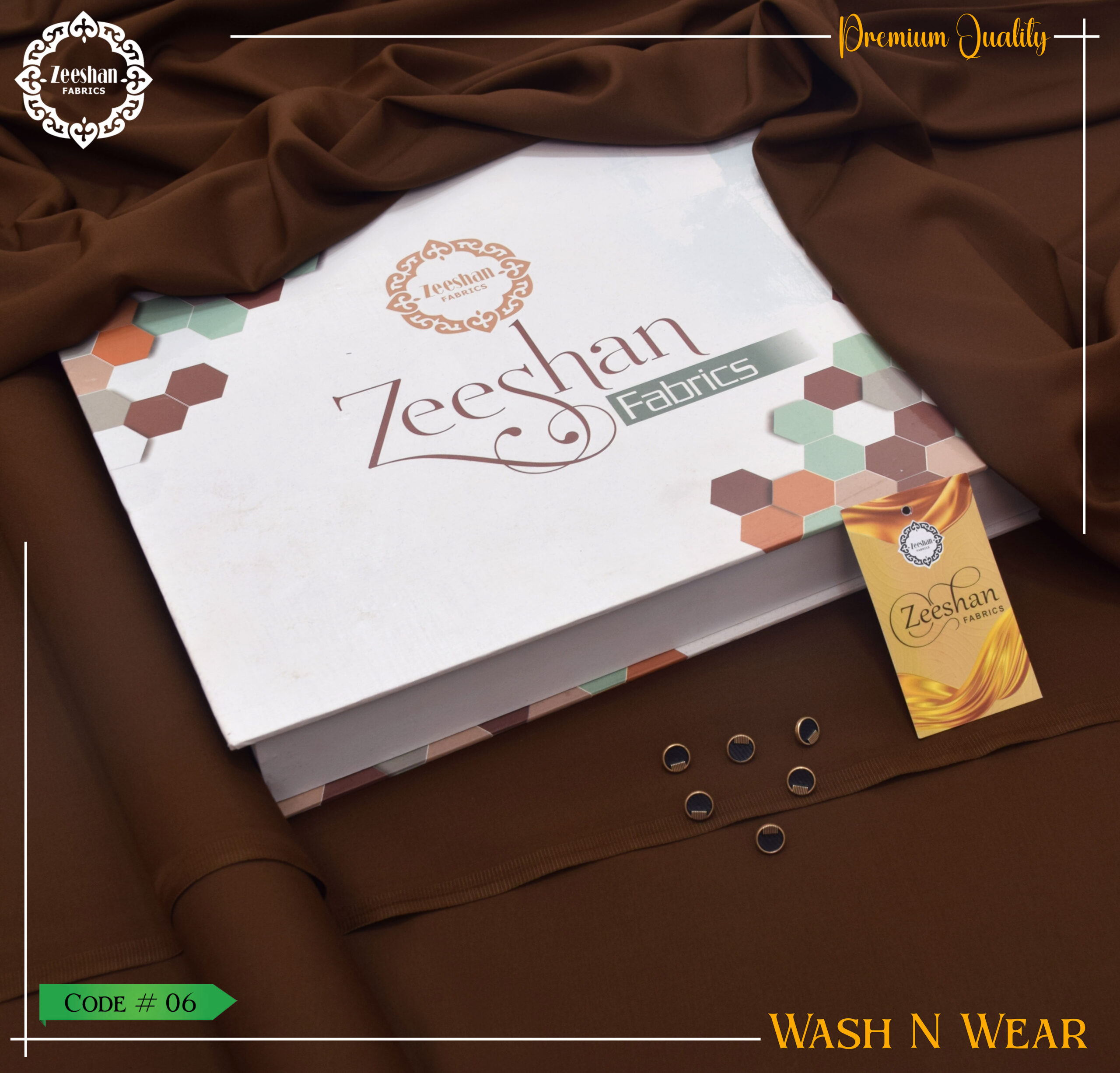 Men's Unstitched Summer Collection zeeshan fabrics (6) Galaxy Wash Wear | Mid Season - Image 1