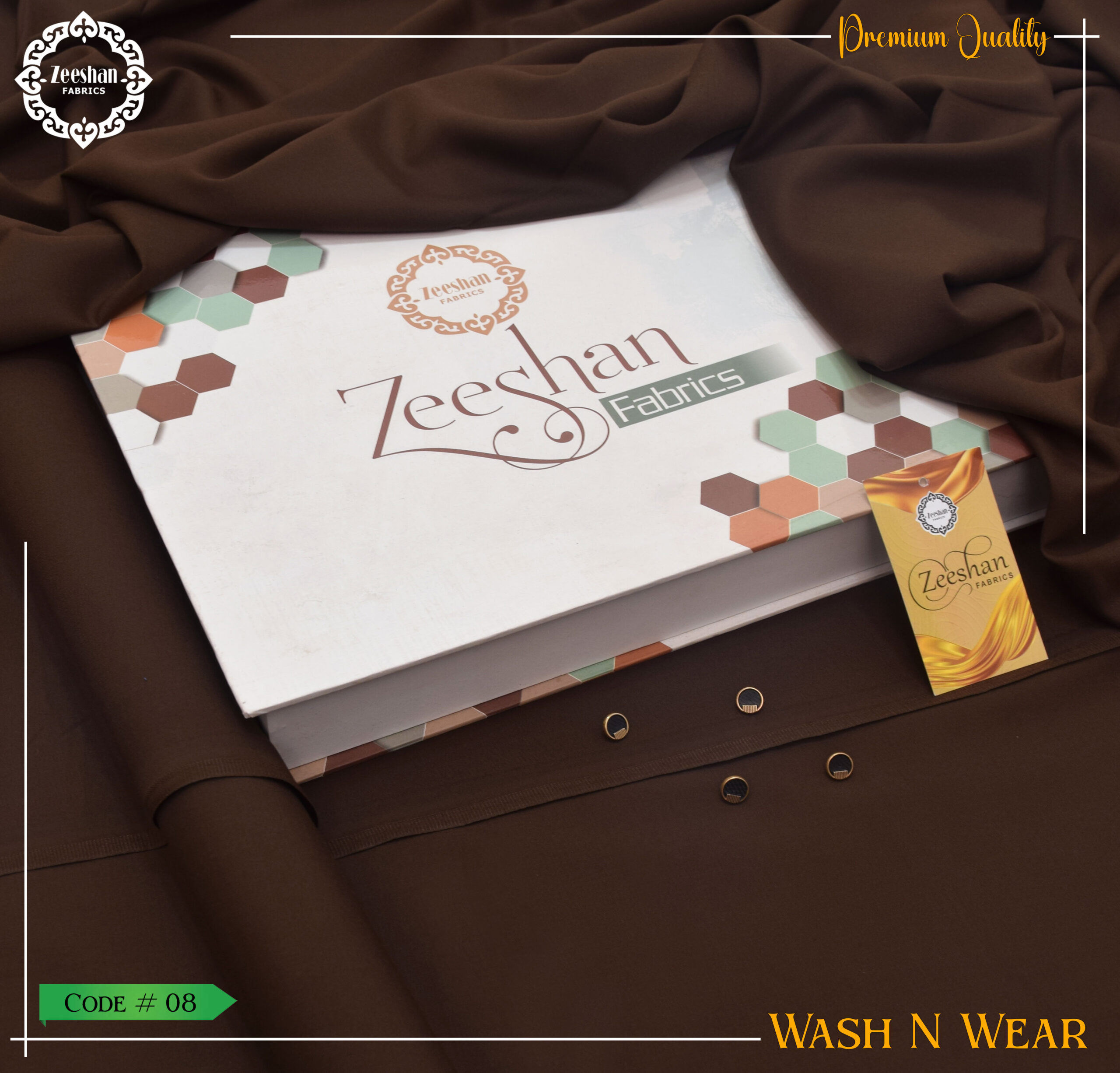 Men's Unstitched Summer Collection zeeshan fabrics (8) Galaxy Wash Wear | Mid Season - Image 1