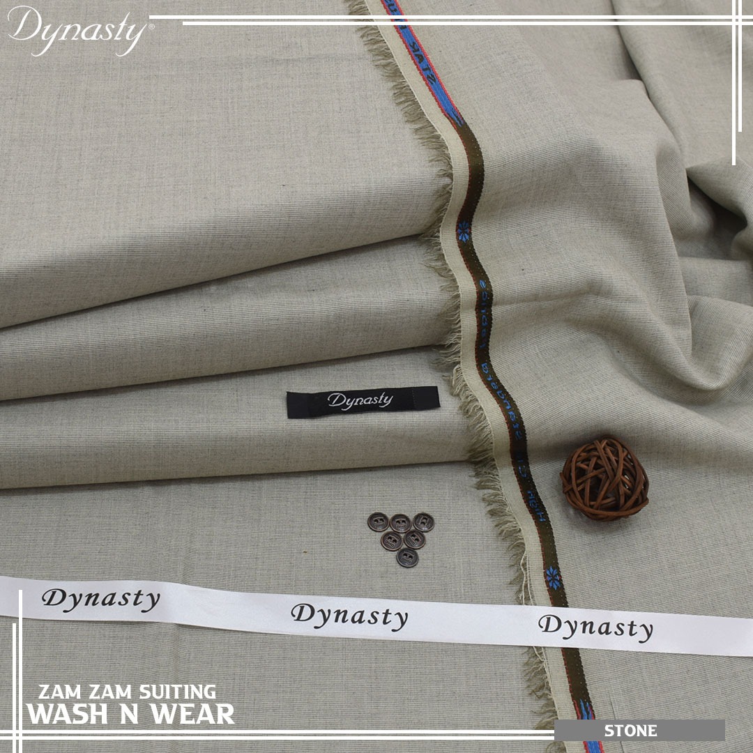 zamzam by dynasty 8 Experience the perfect blend of elegance and comfort with Dynasty Premium RAD Texture. Crafted for modern men, this wash & wear fabric offers a smooth, refined texture with a soft touch that feels light and breathable—ideal for the summer season.