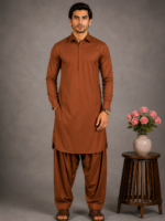 China Bosky Wash Wear Premium Collection For Men | Rust Brown