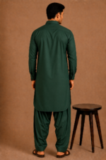 Kasturi Wash Wear Premium Fabric | Bottle Green - Image 3