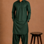 Kasturi Wash Wear Premium Fabric | Bottle Green