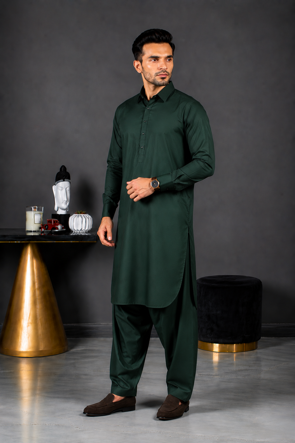 bottle green (3) Maharaja Suiting | Bottle Green - Image 1