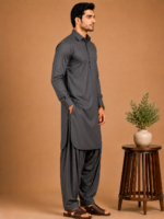 Kasturi Wash Wear Premium Fabric | Charcoal Grey - Image 2