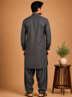 Kasturi Wash Wear Premium Fabric | Charcoal Grey - Image 3