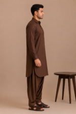 Kasturi Wash Wear Premium Fabric | Chocolate Brown - Image 2