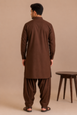 Kasturi Wash Wear Premium Fabric | Chocolate Brown - Image 3