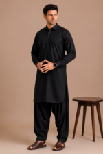 Kasturi Wash Wear Premium Fabric | Black