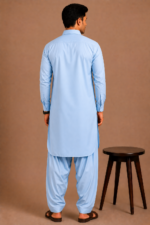 Kasturi Wash Wear Premium Fabric | Sky Blue - Image 3