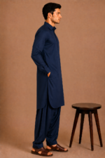 Kasturi Wash Wear Premium Fabric | Navy Blue - Image 2
