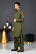 Maharaja Suiting | Olive Green - Image 2