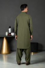 Maharaja Suiting | Olive Green - Image 3