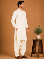 Kasturi Wash Wear Premium Fabric | Cream - Image 2