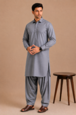 Kasturi Wash Wear Premium Fabric | Grey