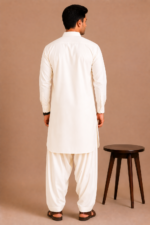 Kasturi Wash Wear Premium Fabric | Off-White - Image 3