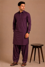Kasturi Wash Wear Premium Fabric | Plum