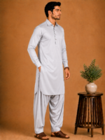 Kasturi Wash Wear Premium Fabric | Silver Foil - Image 2