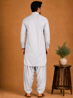 Kasturi Wash Wear Premium Fabric | Silver Foil - Image 3