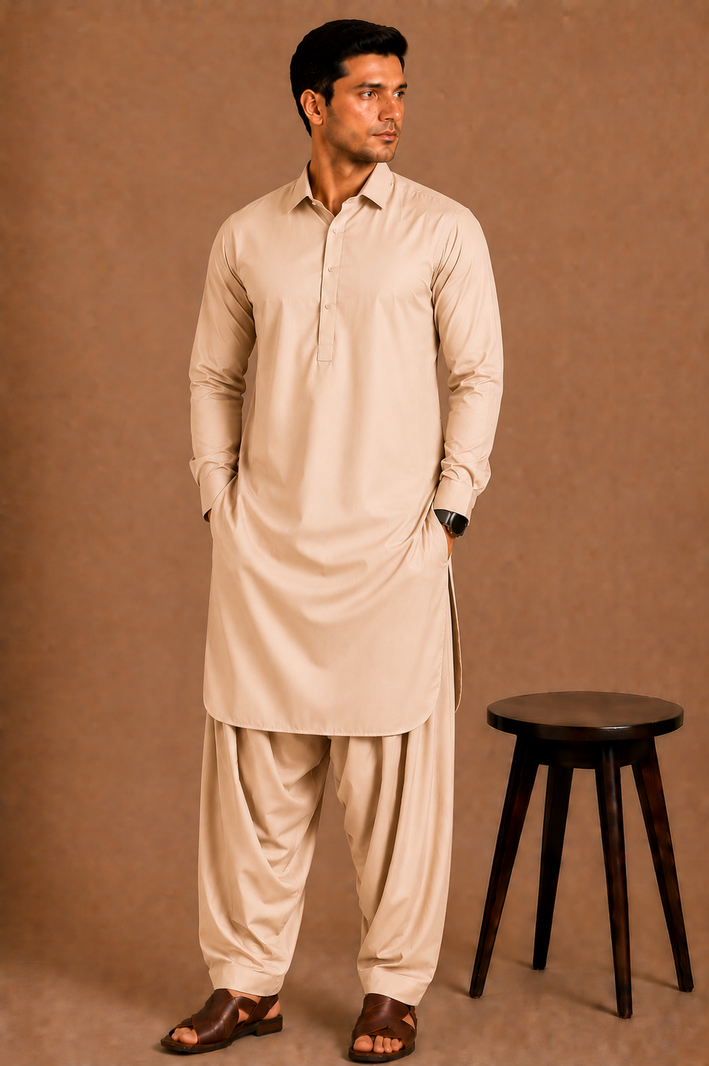skin (1) Kasturi Wash Wear Premium Fabric | Skin - Image 1