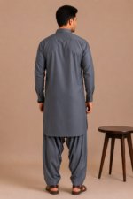Kasturi Wash Wear Premium Fabric | Steal Grey - Image 3