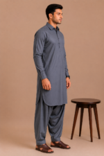 Kasturi Wash Wear Premium Fabric | Steal Grey - Image 2