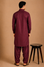 Kasturi Wash Wear Premium Fabric | Wine - Image 3