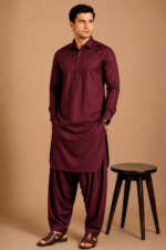 Kasturi Wash Wear Premium Fabric | Wine