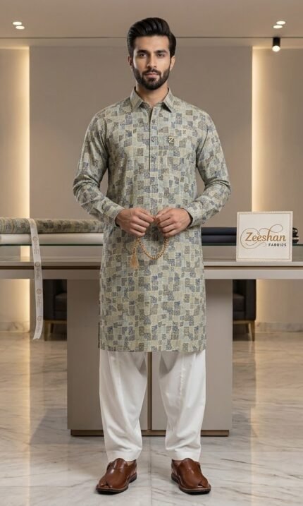 Digital Printed Kurta Shalwar Four Season Fabric